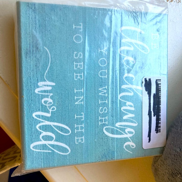 Art Deco Quote Decoration Ghandi Canvas FREE WITH PURCHASE! - Picture 1 of 4